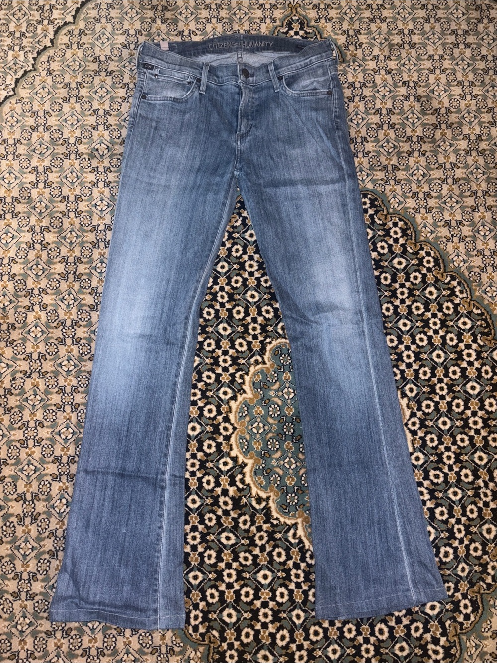 Citizens Of Humanity Faded Light Blue Flare Jeans
